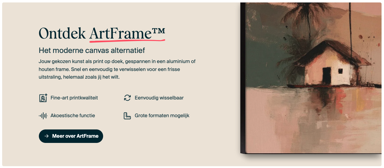 Ontdek ArtFrame: het moderne canvas-alternatief met verwisselbaar doek
